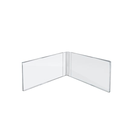 Azar Displays 6"W x 4"H Dual Acrylic Frame, PK10 107727-10PK